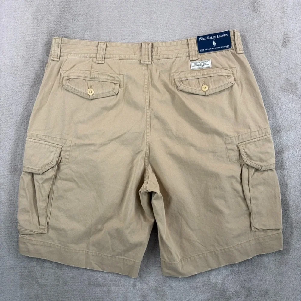 Vintage Polo Ralph Lauren Gellar Fatigue Cargo Shorts Soft Almond Men 40x10 NWT